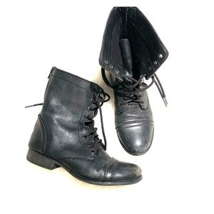 Steve Madden black combat boots